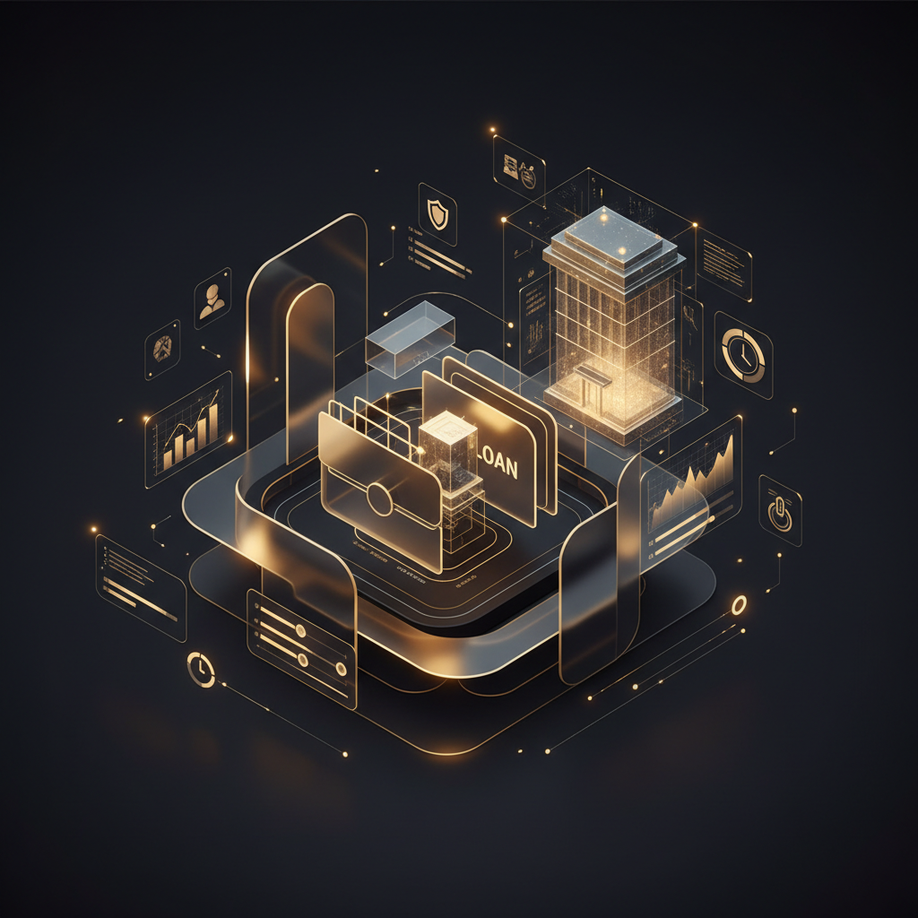 3D visualization illustration Einstein Analytics for Financial Services - Custom Solutions - RenderDraw