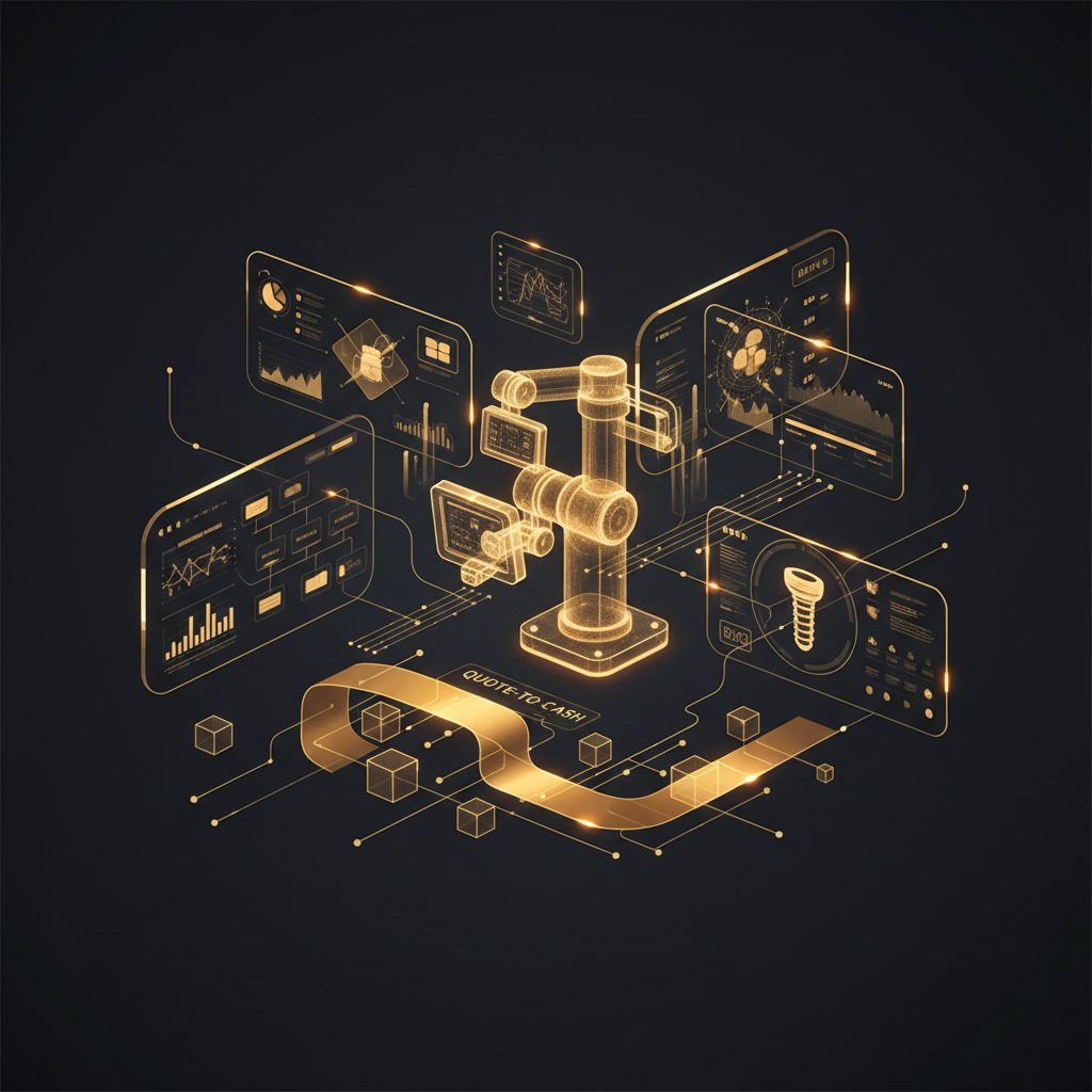 3D visualization illustration Agentforce Revenue Management for Medical Devices - Quote-to-Cash automation - RenderDraw