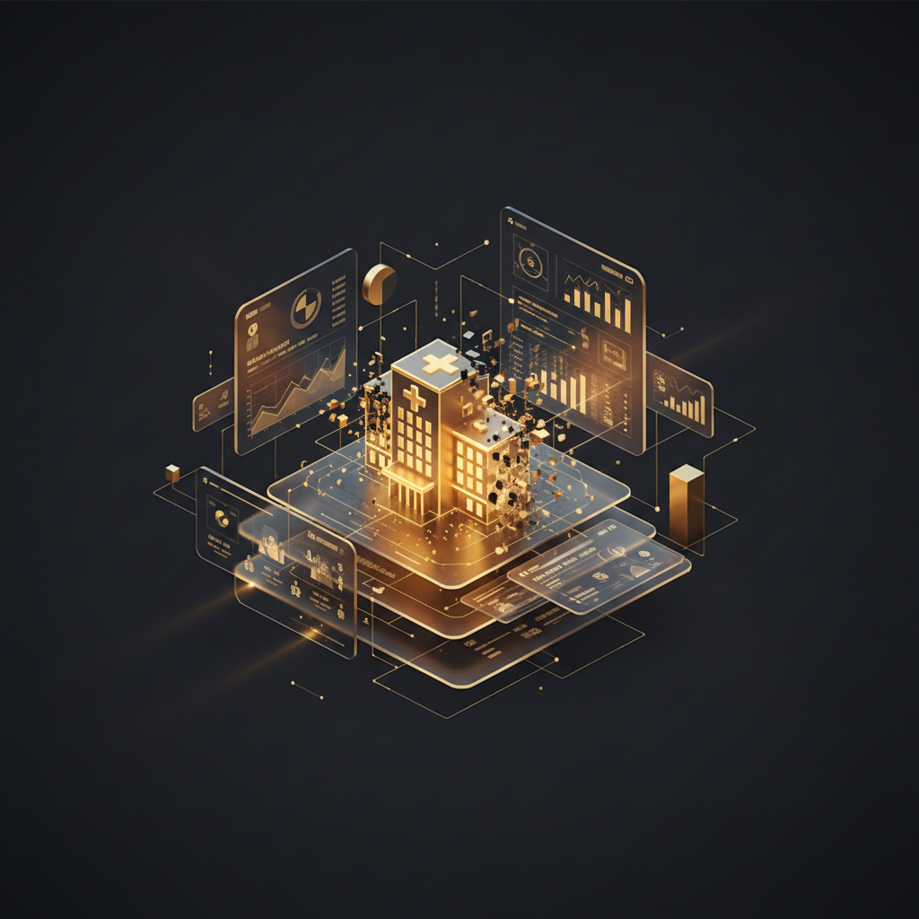 3D visualization illustration Agentforce Revenue Management for Healthcare - Revenue Management Intelligence - RenderDraw