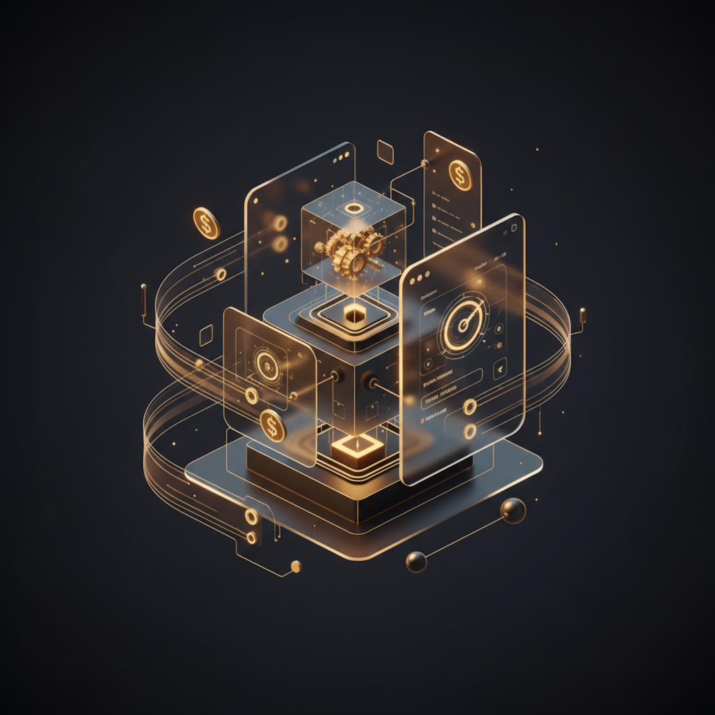 3D visualization illustration Agentforce Revenue Management for High Tech - Token-based pricing - RenderDraw