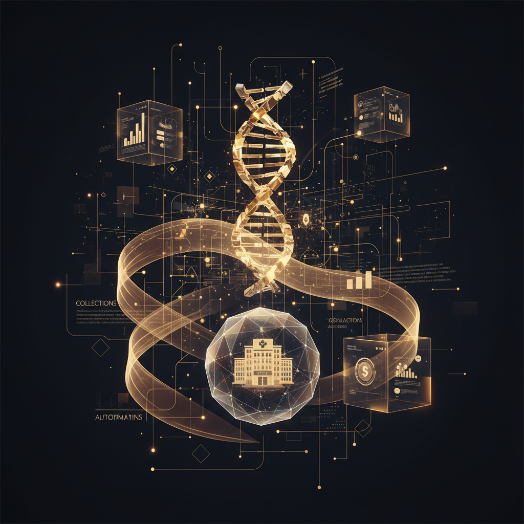 3D visualization illustration Agentforce Revenue Management for Healthcare - Collections automation - RenderDraw