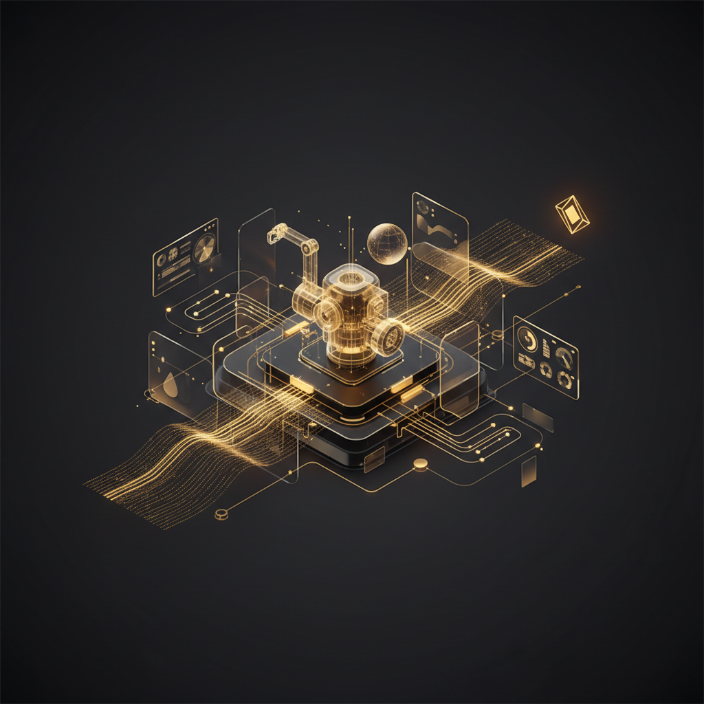 3D visualization illustration Agentforce Revenue Management for Manufacturing - Real-time revenue insights - RenderDraw