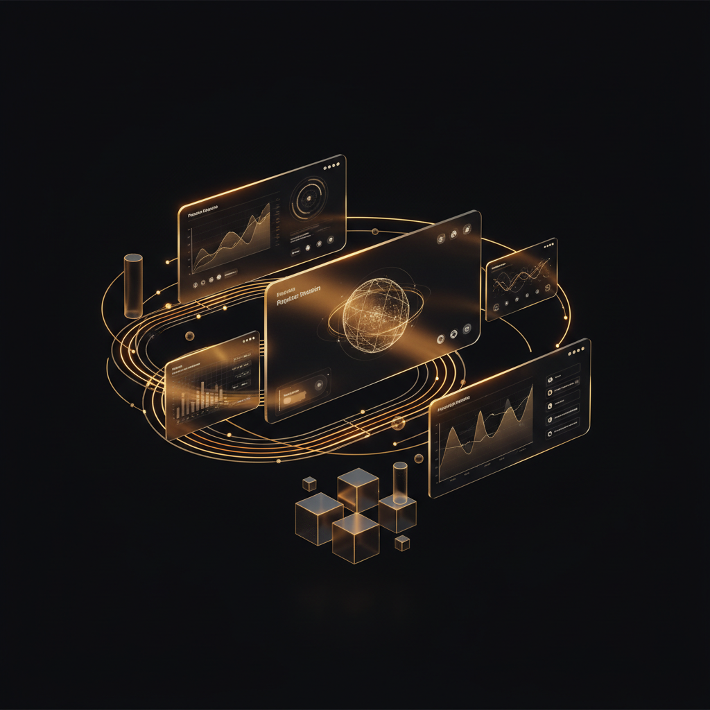 3D visualization illustration Agentforce Revenue Management for Media & Entertainment - Business rules engine for revenue - RenderDraw