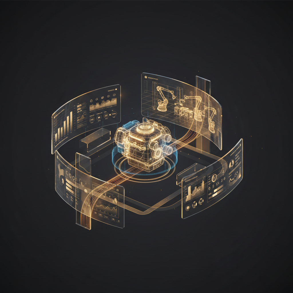 3D visualization illustration Agentforce Revenue Management for Manufacturing - Revenue lifecycle orchestration - RenderDraw