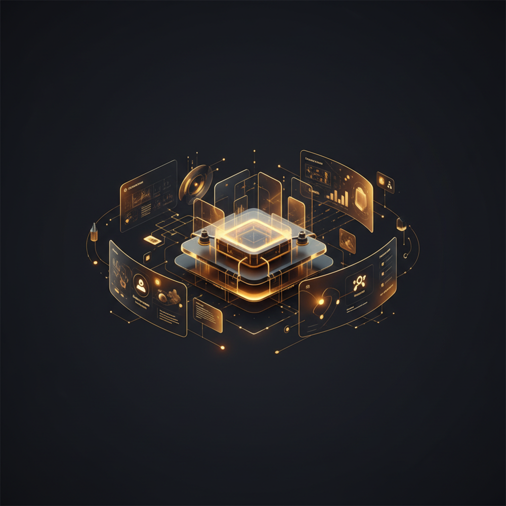 3D visualization illustration Marketing Cloud for E-commerce - Customer Self-Service - RenderDraw